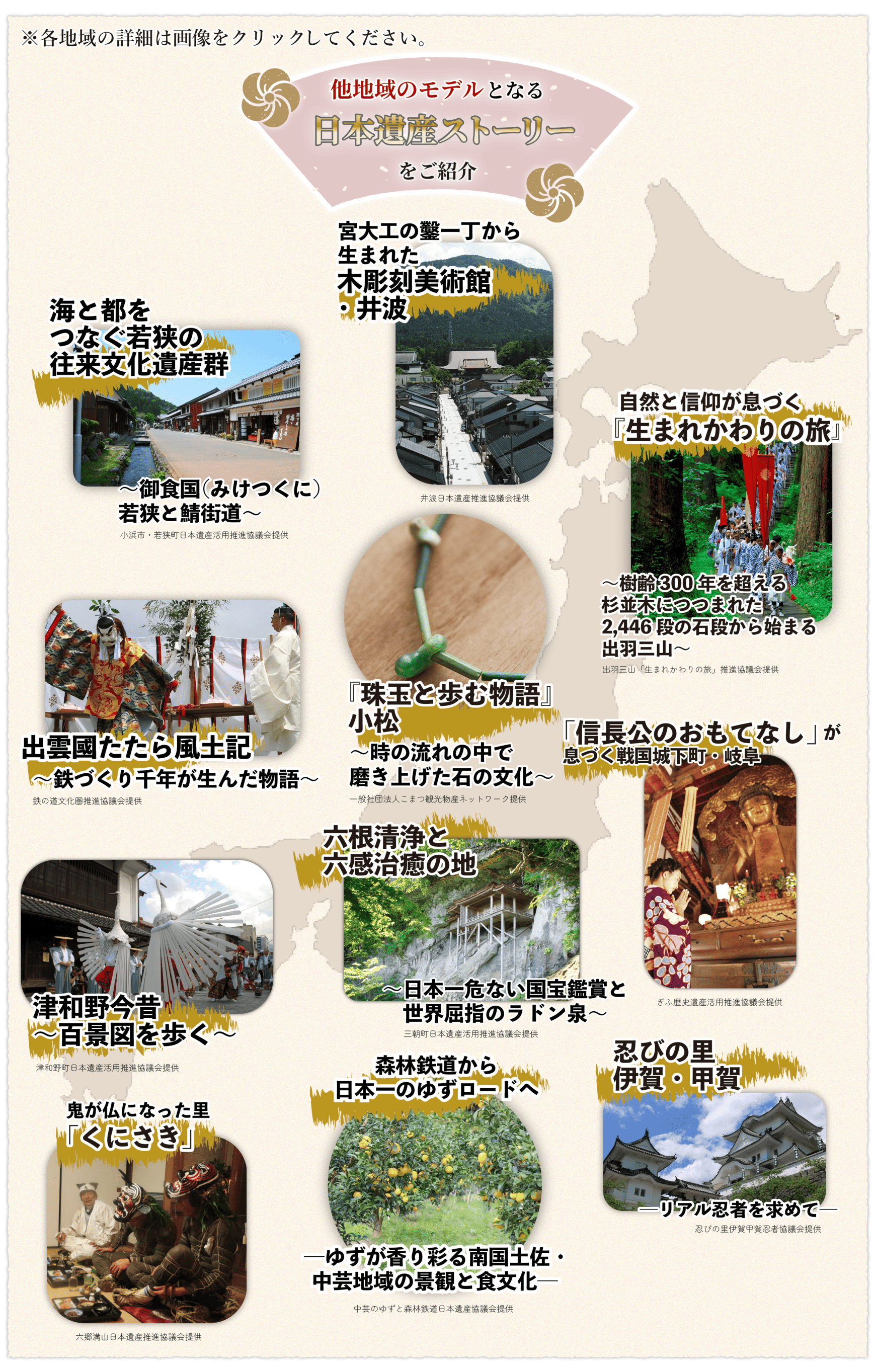 他地域のモデルとなる日本遺産ストーリーをご紹介
